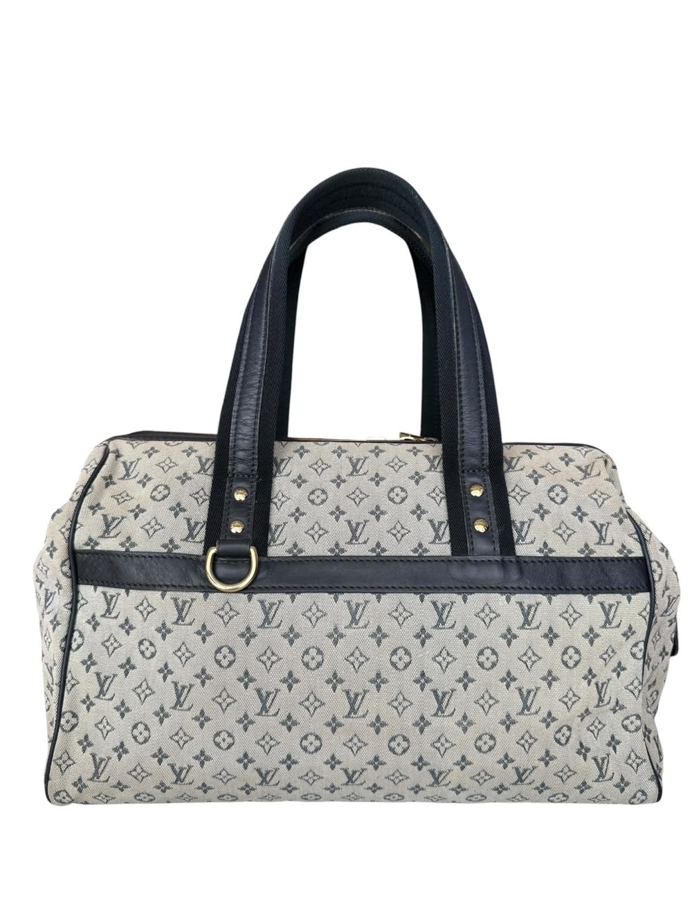 Louis Vuitton Josephine Mini lin Monogram Canvas Satchel in Beige and Black